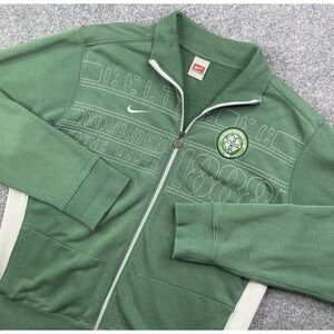 Celtic FC Jacket Men's XXL Green Nike Full Zip Sweatshirt Soccer Football UEFA